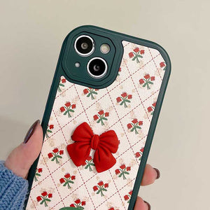 VILZSTUDIOS Floral Bow iPhone Case by VILZSTUDIOS