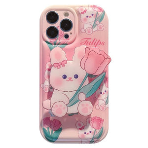 VILZSTUDIOS Charming floral bunny iPhone case design