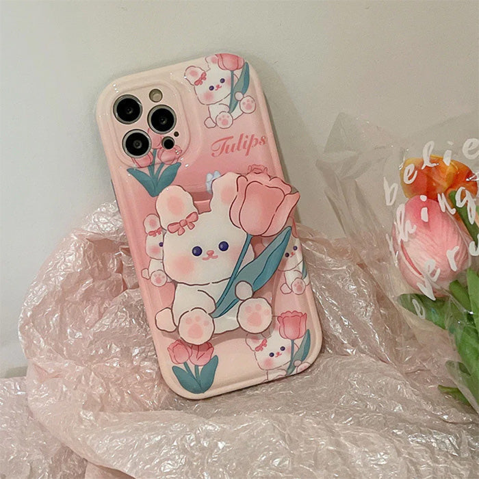 VILZSTUDIOS Charming floral bunny iPhone case design