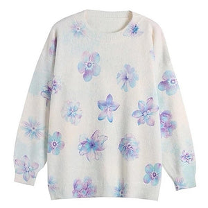 VILZSTUDIOS Knit pullover with floral design by VILZSTUDIOS