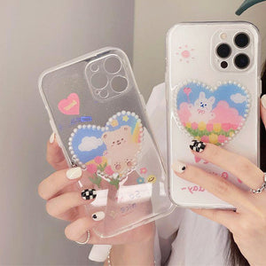 VILZSTUDIOS Charming Heart Bunny iPhone Case