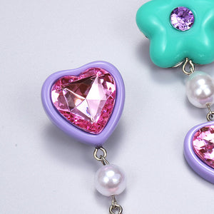 VILZSTUDIOS Charming heart drop earrings for stylish accessorizing