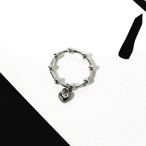 VILZSTUDIOS Adjustable heart pendant ring from VILZSTUDIOS