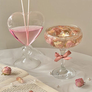 VILZSTUDIOS Heart-shaped glass vase for home decor
