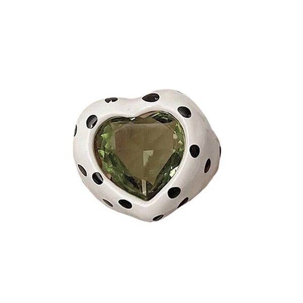 VILZSTUDIOS Charming heart polka dot ring