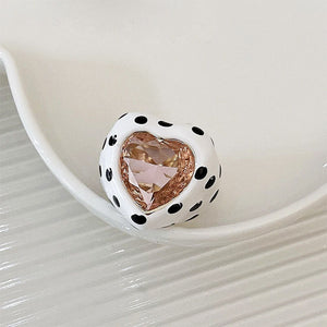 VILZSTUDIOS Charming heart polka dot ring