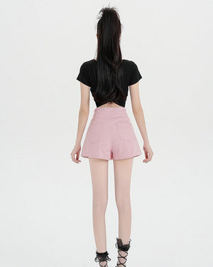 VILZSTUDIOS Charming Heart Wrap Denim Skort product image