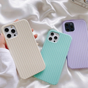VILZSTUDIOS Stylish pastel knit iPhone case
