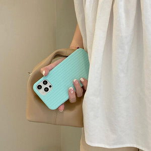 VILZSTUDIOS Stylish pastel knit iPhone case