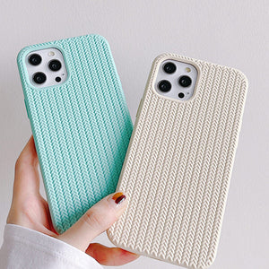 VILZSTUDIOS Stylish pastel knit iPhone case