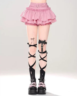 VILZSTUDIOS Layered ruffle skirt with delicate frills and cinched waist