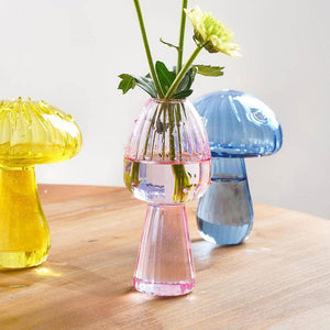 VILZSTUDIOS Nordic mushroom glass vase for home decoration