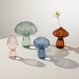 VILZSTUDIOS Nordic mushroom glass vase for home decoration