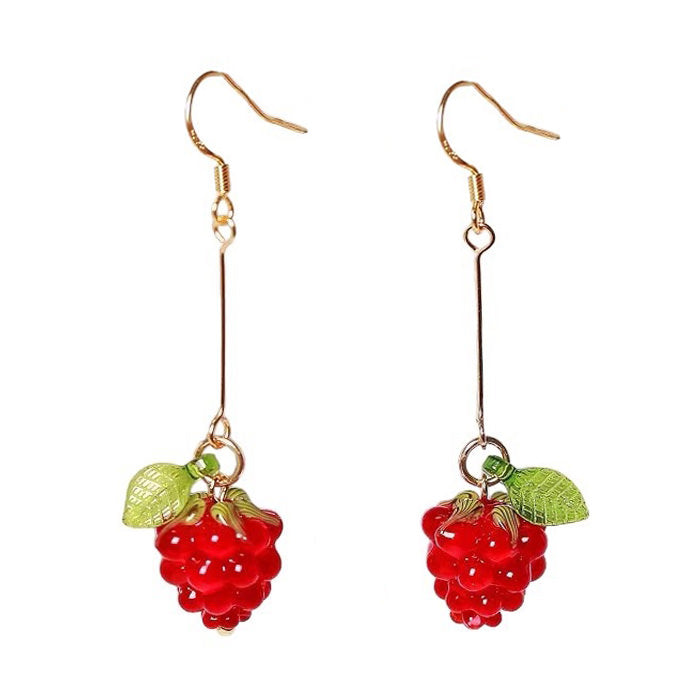 VILZSTUDIOS Stylish earrings with raspberry design