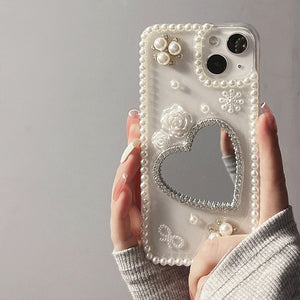 VILZSTUDIOS Stylish heart mirror iPhone case