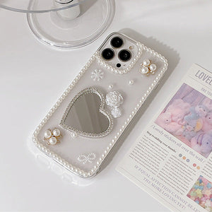 VILZSTUDIOS Stylish heart mirror iPhone case