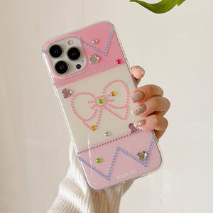 VILZSTUDIOS Rhinestone bowknot phone case