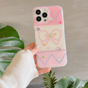 VILZSTUDIOS Rhinestone bowknot phone case