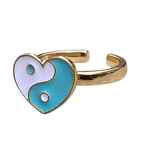 VILZSTUDIOS Spinning heart yin yang anxiety ring for style and focus