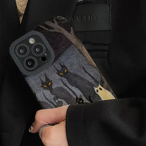 VILZSTUDIOS Stylish phone case with ghost and cat design
