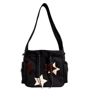 VILZSTUDIOS Stylish crossbody bag with star patches and compartments
