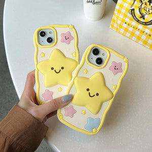 VILZSTUDIOS Stylish iPhone case featuring a smiley face and star design