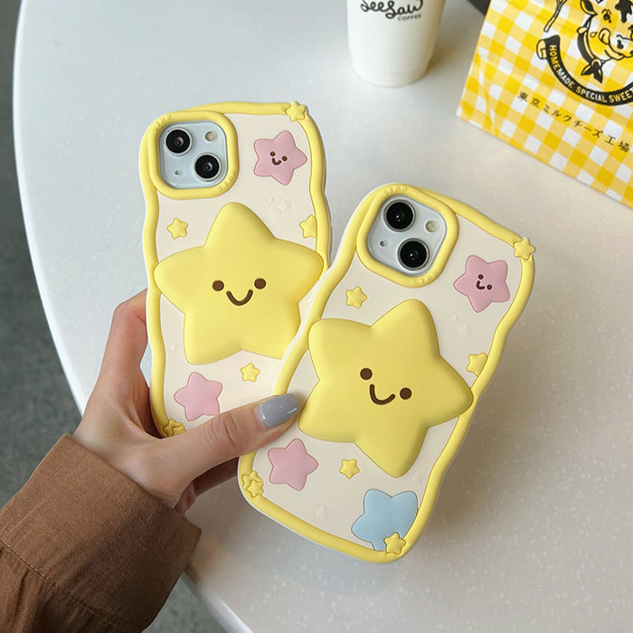VILZSTUDIOS Stylish iPhone case featuring a smiley face and star design