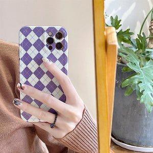 VILZSTUDIOS Stylish phone case with argyle pattern