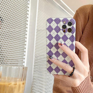 VILZSTUDIOS Stylish phone case with argyle pattern