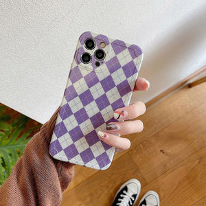 VILZSTUDIOS Stylish phone case with argyle pattern