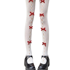 VILZSTUDIOS Chic bow design tights for fashionable outfits