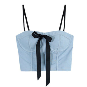 VILZSTUDIOS Chic bow-embellished bustier top for stylish outfits
