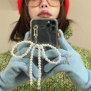 VILZSTUDIOS Stylish phone case with bowknot and pearl design