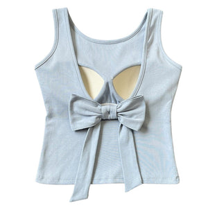 VILZSTUDIOS Stylish built-in cup bow top for casual wear
