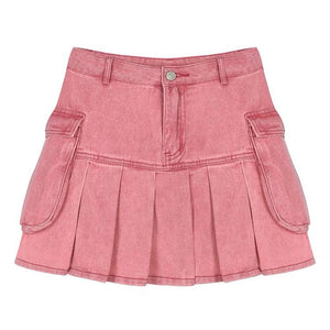 VILZSTUDIOS Chic cargo denim mini skirt for streetwear fashion