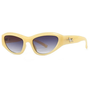 VILZSTUDIOS Stylish cat eye yellow sunglasses