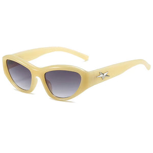 VILZSTUDIOS Chic Cat Eye Yellow Sunglasses