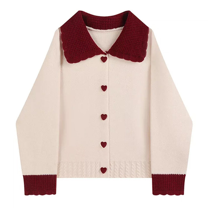 VILZSTUDIOS Stylish knit cardigan with collar design