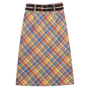 VILZSTUDIOS Colorful plaid maxi skirt for stylish outfits