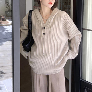 VILZSTUDIOS Cozy knit hoodie from VILZSTUDIOS