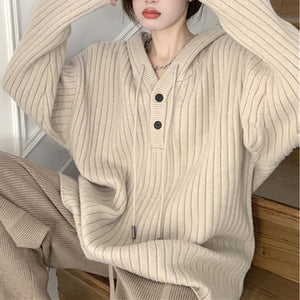 VILZSTUDIOS Cozy knit hoodie from VILZSTUDIOS