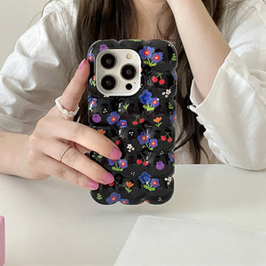 VILZSTUDIOS Stylish Floral Bubble iPhone Case