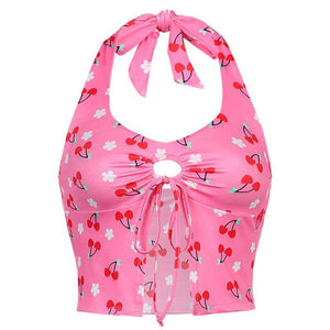 VILZSTUDIOS Chic floral halter top from VILZSTUDIOS