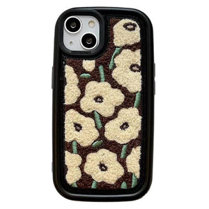 VILZSTUDIOS Floral plush iPhone case for stylish protection