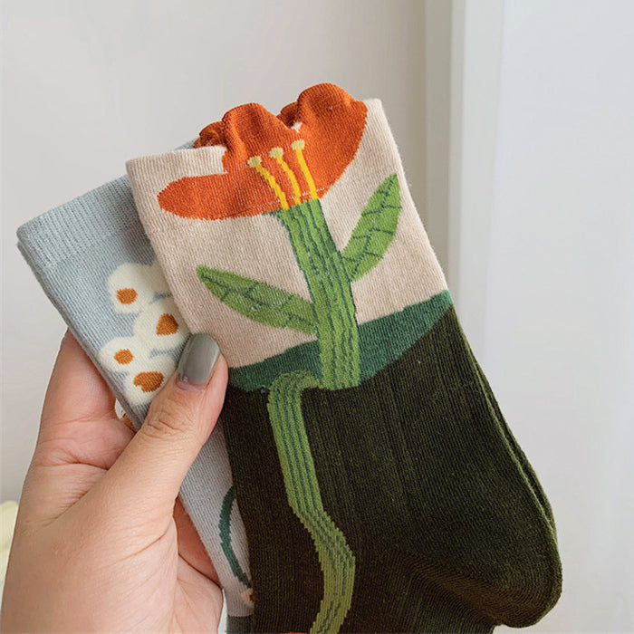 VILZSTUDIOS Chic floral socks for stylish outfits