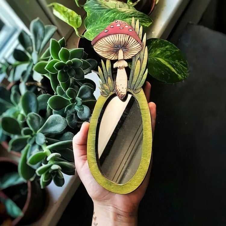 VILZSTUDIOS Chic forest mushroom decorative mirror for home decor
