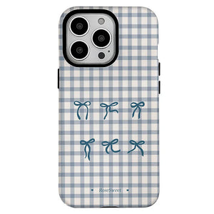VILZSTUDIOS Stylish phone case with gingham bow design
