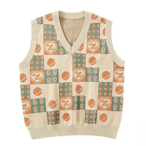 VILZSTUDIOS Chic patchwork knit vest from VILZSTUDIOS