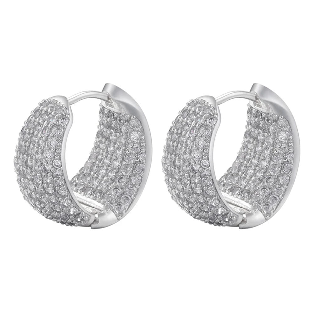 VILZSTUDIOS Stylish rhinestone hoops for a fashionable look