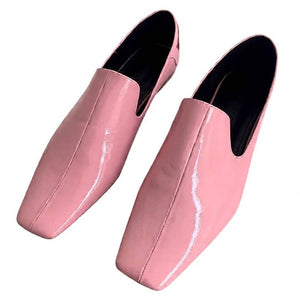 VILZSTUDIOS Chic square toe flat loafers in various colors